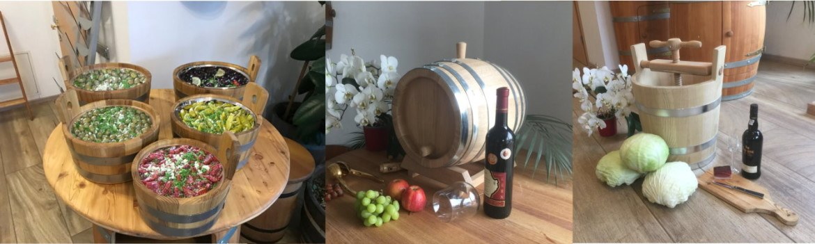 Krautfass Weinfass und Lebensmittel Holzfass